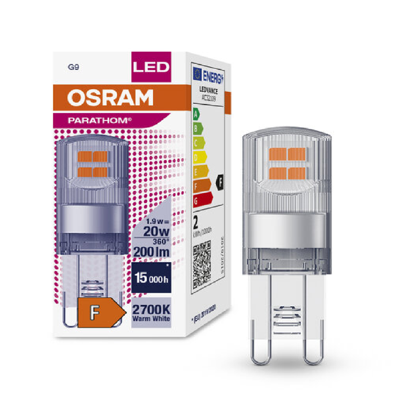 Osram Parathom G9 1.9W LED Capsule 20W 220-240V